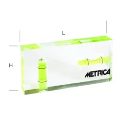 Niveau Briquette Plexiglas 2 Fioles METRICA 95 Mm - 33031
