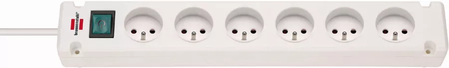 Multiprise Bremounta 6 Prises BRENNENSTUHL - 3m - H05VV-F3G1.5 Avec Interrupteur - Blanc - 1150651326 â Image 2