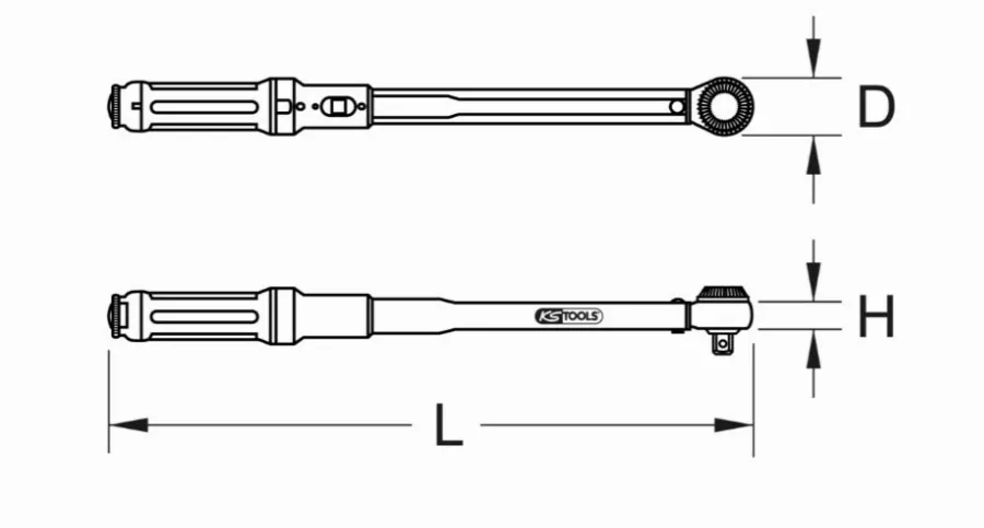 Clé Dynamométrique Ergotorque Précision 1/4'' 5-25 Nm KSTOOLS - 516.1412