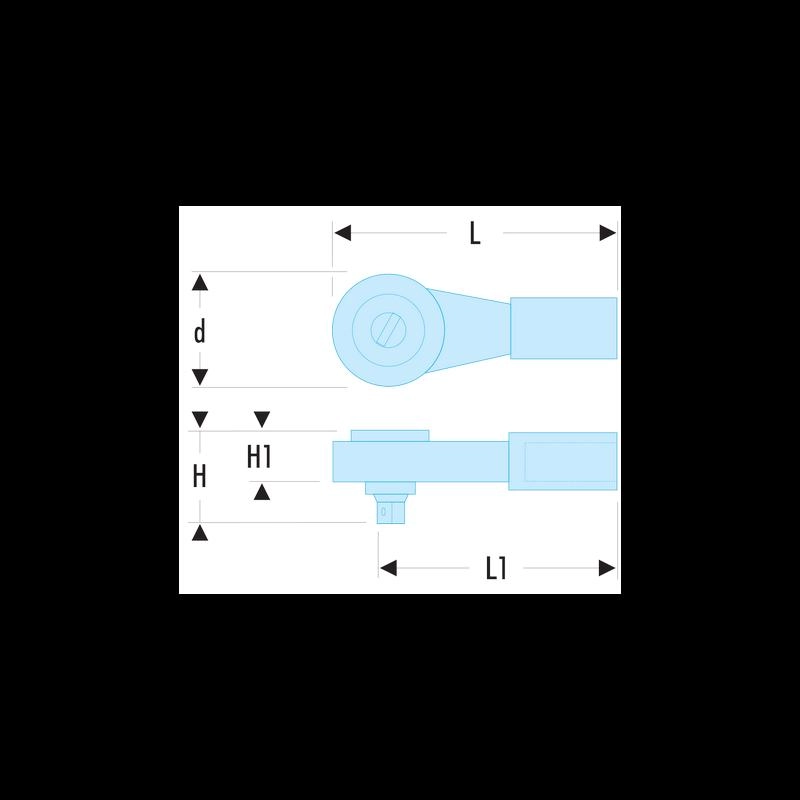 Cliquet 3/4" FACOM TĂŞte Seule Reprise 5 - K.151B