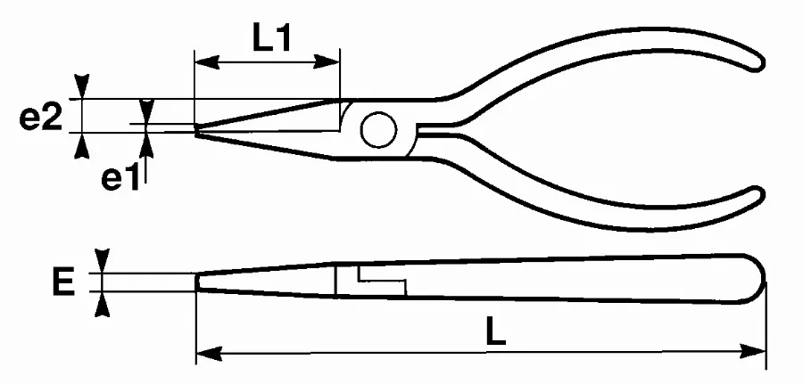 Pince Bec Plat Electromecanicien 175 Mm SAM - 23610 – Image 2
