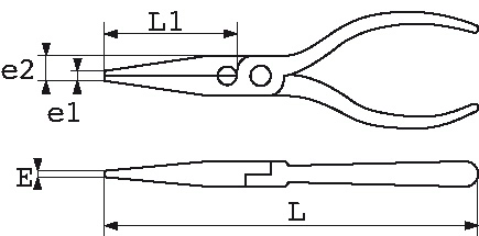 Pince Bec Demi Rond Droit Bimatiere Avec Ressort 200 Mm SAM - 237R20GFME – Image 4