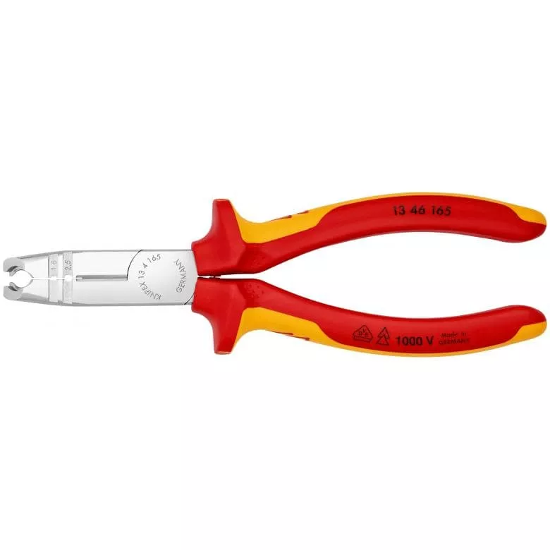 Pince à Dégainer KNIPEX Accès Difficile - Isolés 1000 V - Ø 13 Mm - 13 46 165