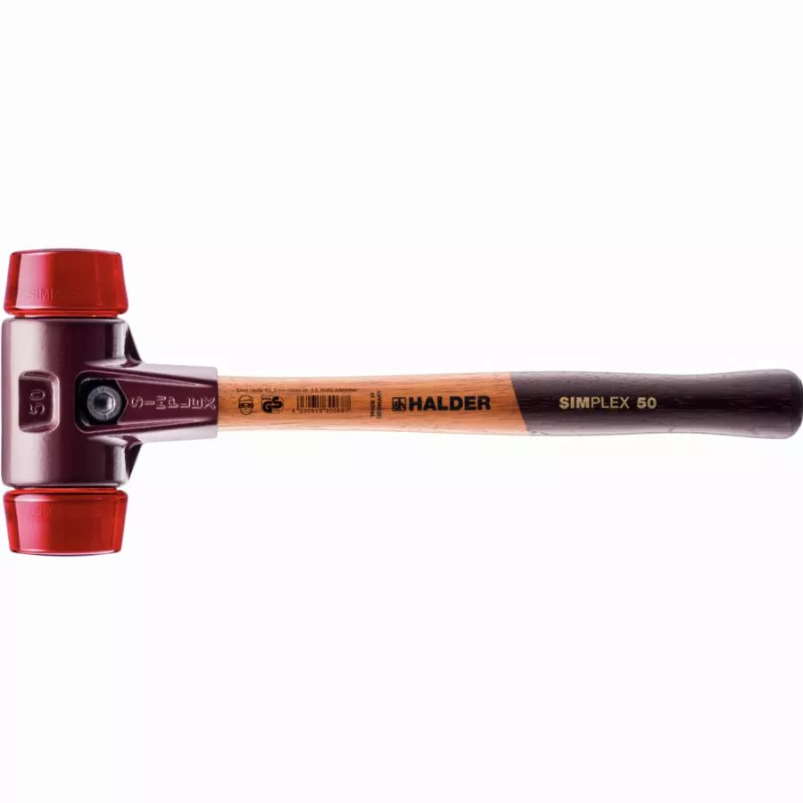 Maillet HALDER SIMPLEX Plastique Avec Boîtier En Fonte Malléable Et Manche En Bois - D=30 Mm - 3006.030