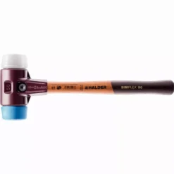 Maillet HALDER SIMPLEX TPE Souple/ Superplastique Avec Boîtier En Fonte Malléable Et Manche En Bois De Haute Qualité - D=40 Mm - 3017.040