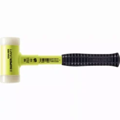 Maillet SUPERCRAFT, Avec Manche En Tube D'acier Incassable, Revêtu Jaune Fluorescent Et Poignée Antidérapante - D=50 Mm - 3377.150