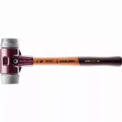 Maillet HALDER SIMPLEX TPE Moyen / Métal Doux Avec Boîtier En Fonte Malléable Et Manche En Bois - D=60 Mm - 3039.060