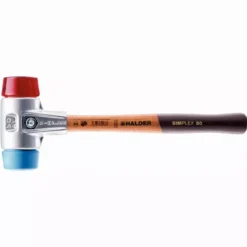 Maillet HALDER SIMPLEX TPE Souple / Plastique Avec Boîtier En Aluminium Et Manche En Bois - D=40 Mm - 3116.040