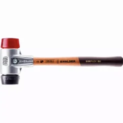 Maillet HALDER SIMPLEX Caoutchouc Chargé / Plastique Avec Boîtier En Aluminium Et Manche En Bois - D=40 Mm - 3126.040